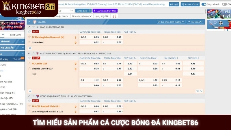 Cá cược bóng đá Kingbet86 - Kinh nghiệm soi kèo chuẩn nhất 1 Tìm hiểu sản phẩm cá cược bóng đá Kingbet86